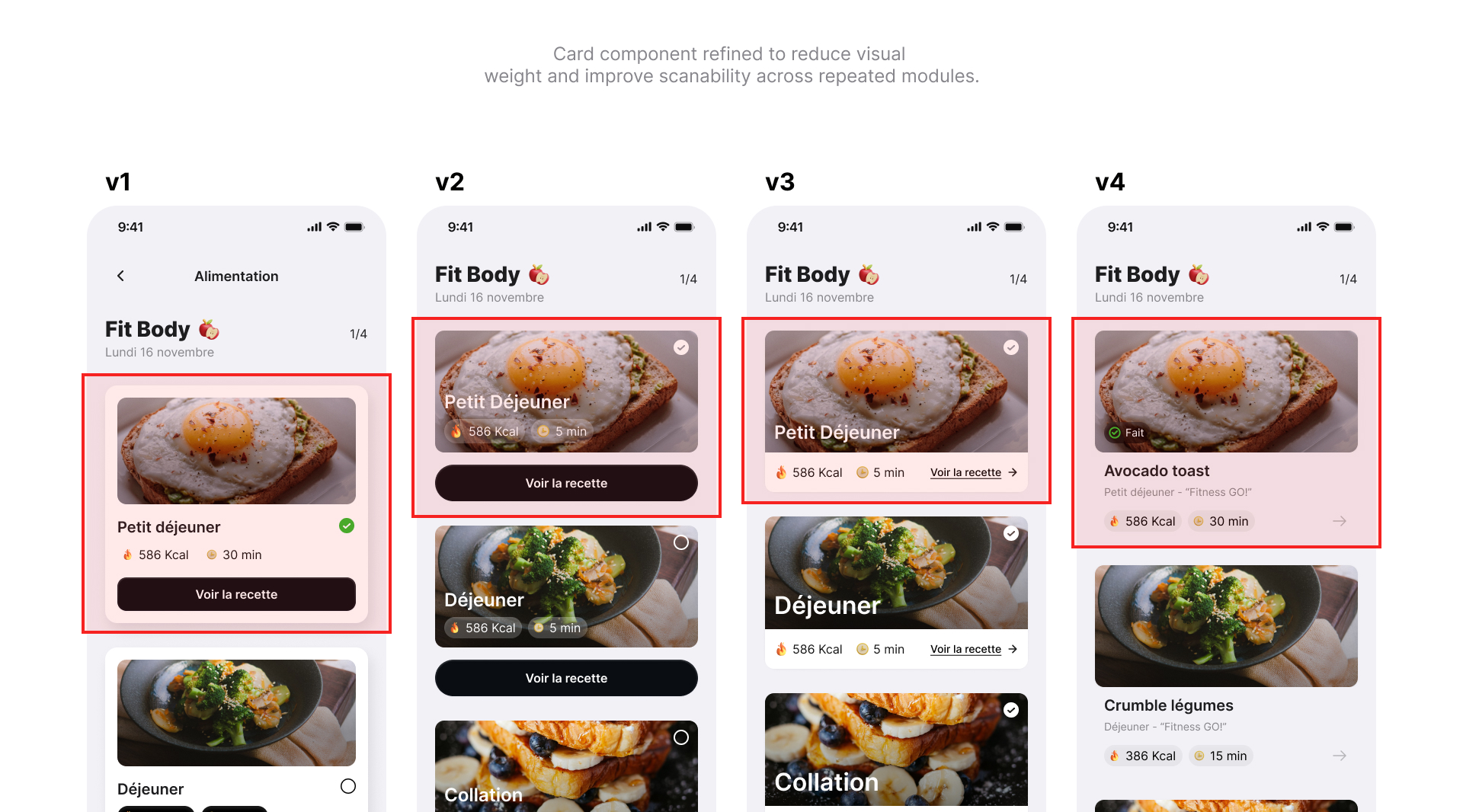 Alimentation refinement